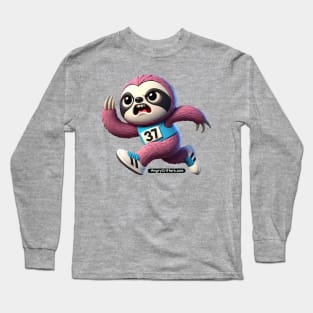 Angry Critters - Running Sloth Long Sleeve T-Shirt